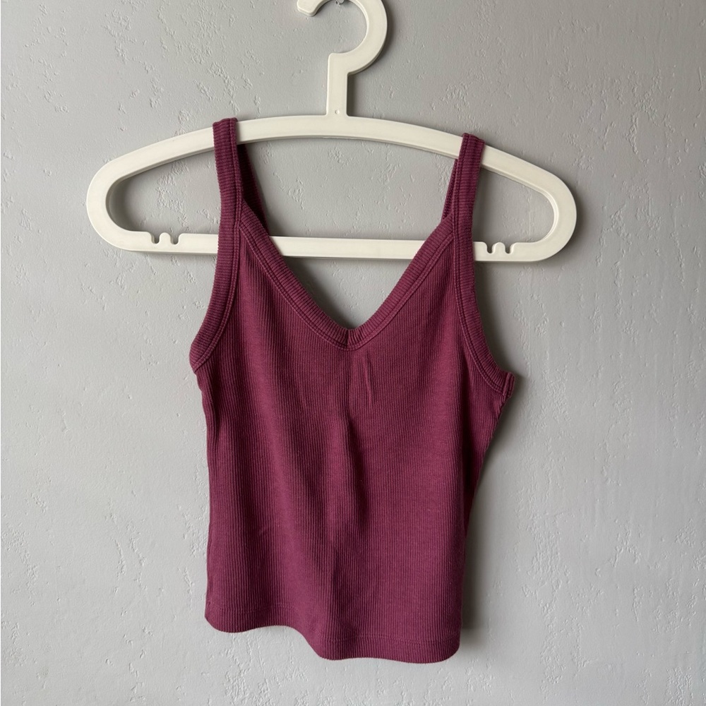 Pacsun Dark Pink V-Neck Tank Top